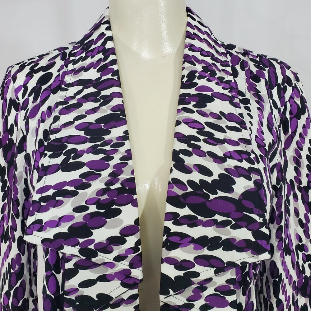 Cato Jacket size Large Purple Collared Blazer - Picture 2 of 8